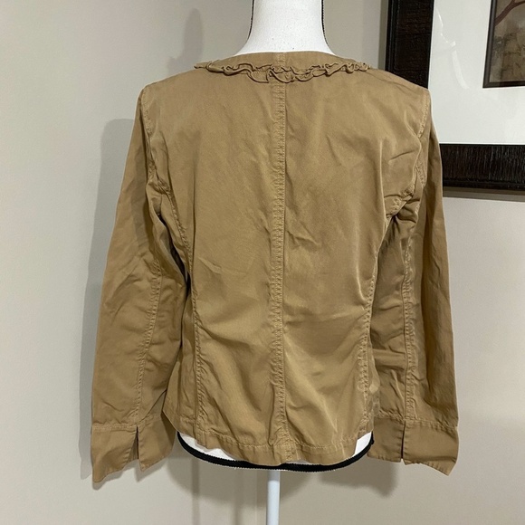 **J. CREW* Tan Classic Twill Chino Jacket Size 10 - Picture 4 of 6